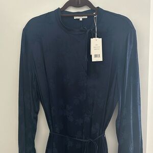 Vince navy long sleeve dress w/tags